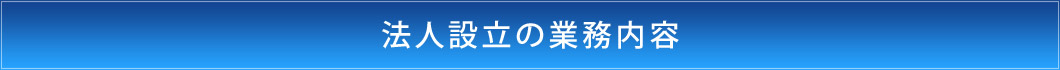 法人設立の業務内容